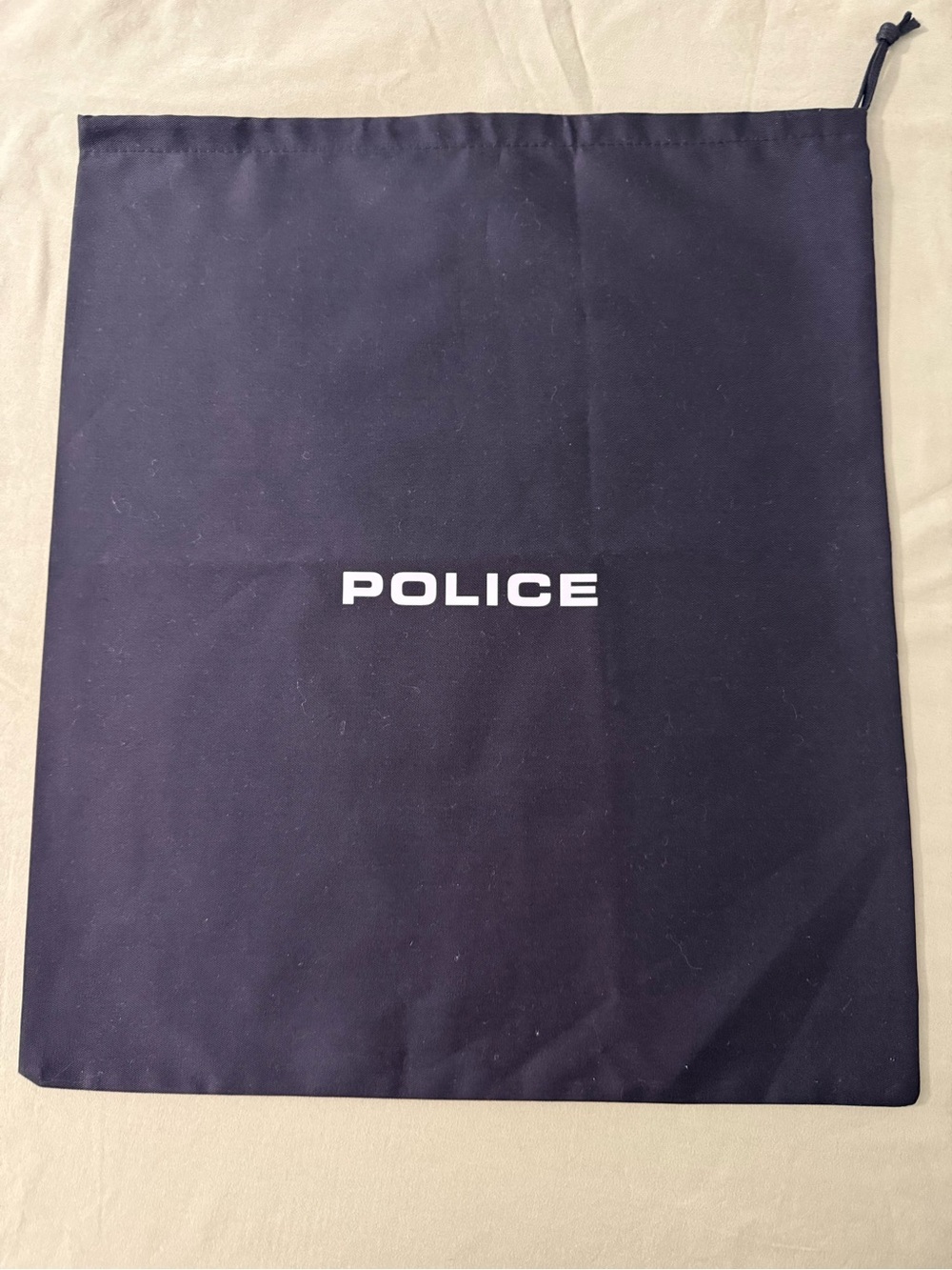 POLICE Black Large Drawstring Dust Bag 19” x 17”